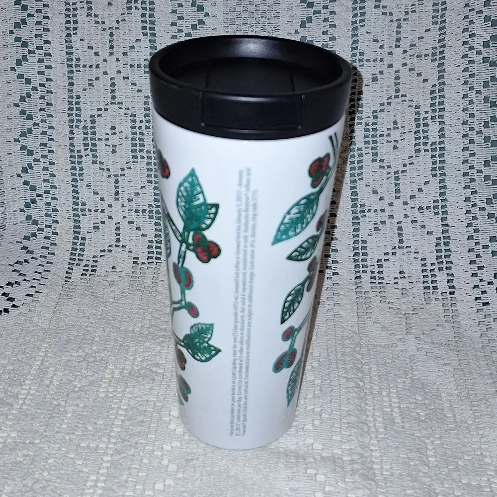 Starbucks 2016 Double Wall Stainless HOLLY BERRY Travel Mug Tumbler 2017 PROMO